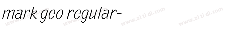 mark geo regular字体转换